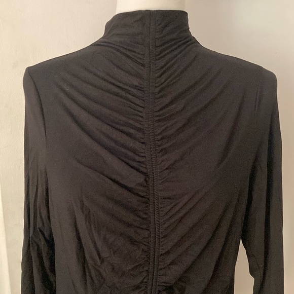 Bailey bamboo ruched mock neck top - Picture 1 of 7